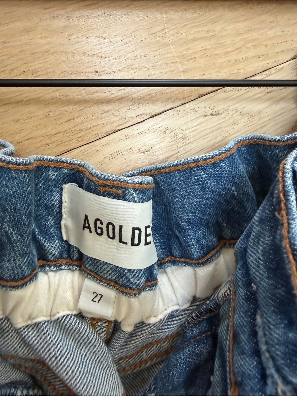 Agolde High-Rise Paperbag Denim Shorts - SIZE 27 - Picture 3 of 6